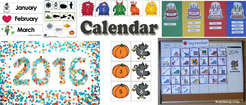 Calendar Activities and Printables for Preschool and Kindergarten