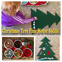 Preschool Christmas Tree Fine Motor Skills Activity
