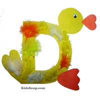 Preschool D for Duck Craft and Activity