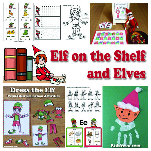Preschool and Kindergarten Elves Activities and Crafts