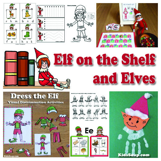 Elf on the Shelf preschool and kindergarten activities and games