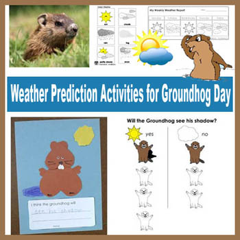 Preschool Kindergarten Groundhog Day Weather Activities 