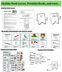 Healthy Teeth lesson and activities for preschool and kindergarten