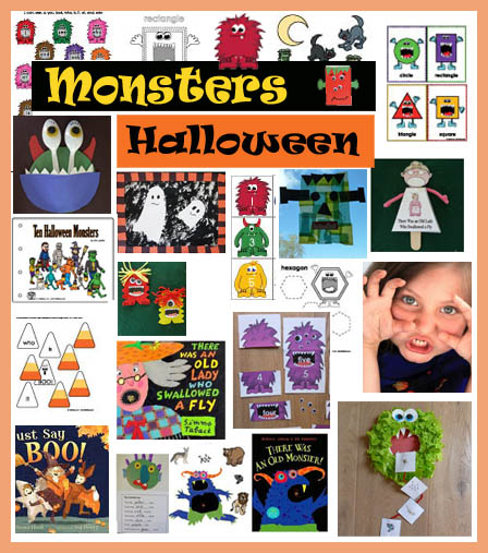 Monsters and Halloween activities and crafts for preschool
