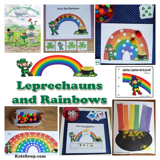 Preschool leprechaun and rainbows activities and crafts