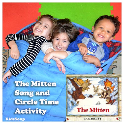 The Mitten Preschool circle game and activity