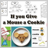 Preschool, Kindergarten If you Give a Mouse a Cookie Activities and Crafts