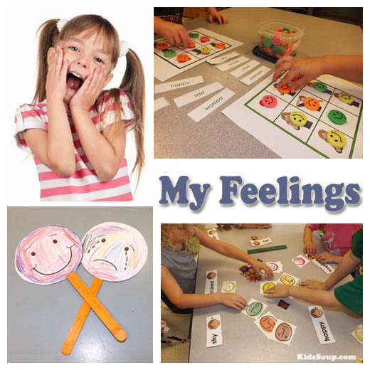 My Feelings activities and lesson for preschool and kindergarten