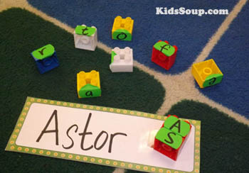 Building names activities for preschool and kindergarten