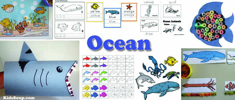 Ocean animals preschool and kindergarten activities and crafts
