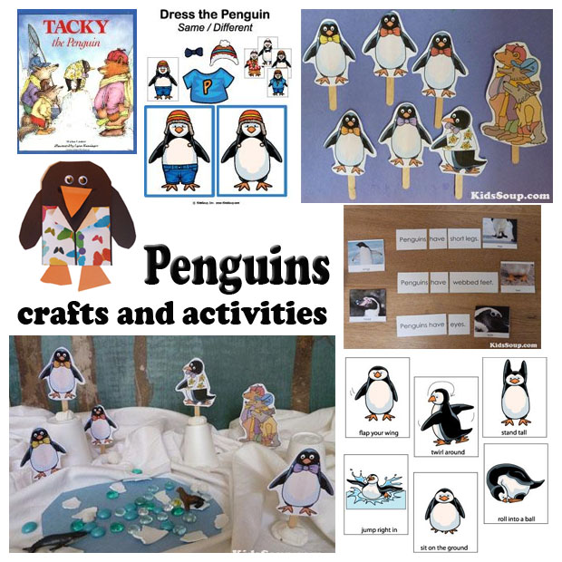 New penguins activities, lesson plans, games, and crafts