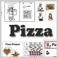 Preschool, Kindergarten Pizza Activities and Printables