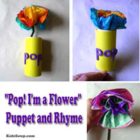 Preschool Kindergarten Flower Craft and Rhyme