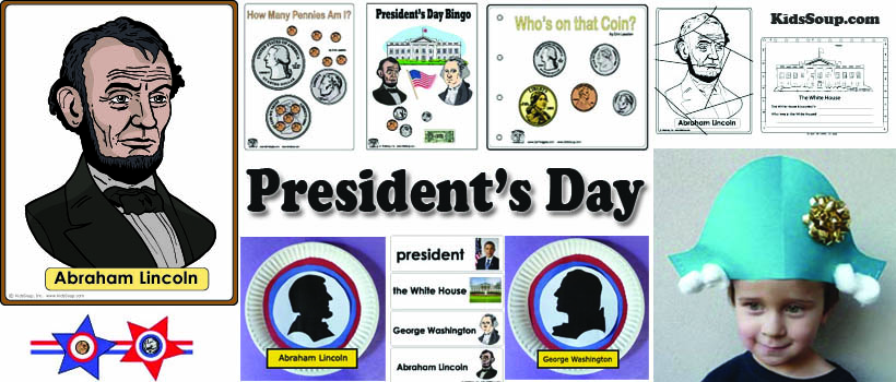 President's Day Activities, Crafts for preschool and kindergarten