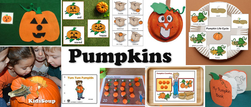 Pumpkins and jack-o-lantern preschool activities and crafts