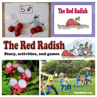 Preschool, Kindergarten, The Red Radish Book and Activities