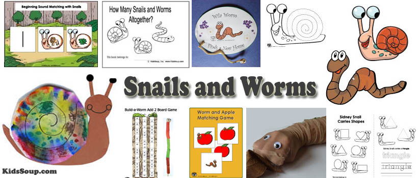 Snails and Worms Preschool Activities and Lessons