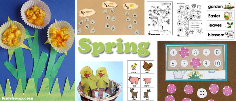 Spring Activities Kindergarten for Large Activity Trays