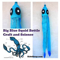 Squid science lesson and craft for preschool and kindergarten