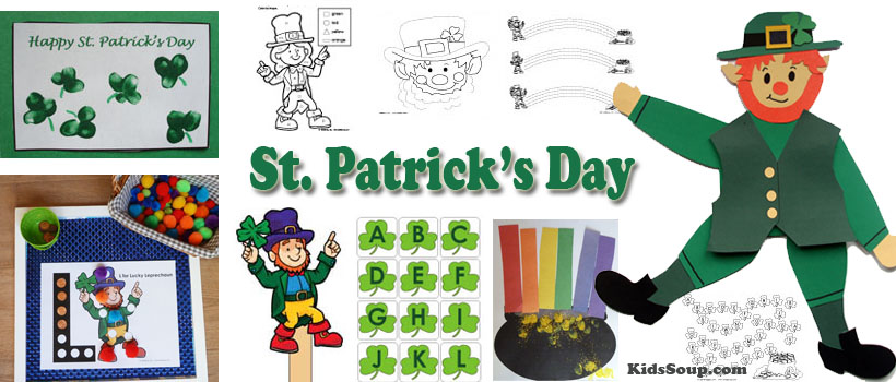 Preschool and Kindergarten St. Patrick's Day Activities and Crafts