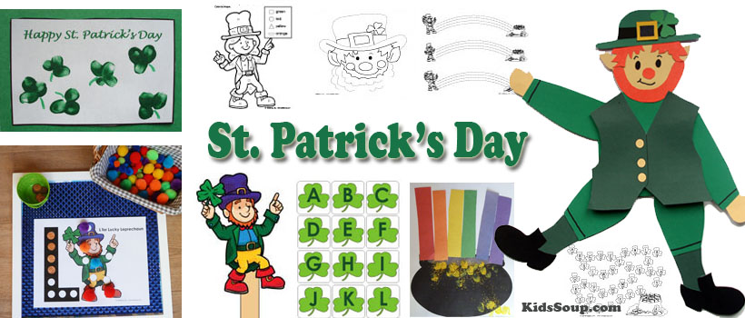 Preschool and kindergarten St. Patrick's Day activities and crafts