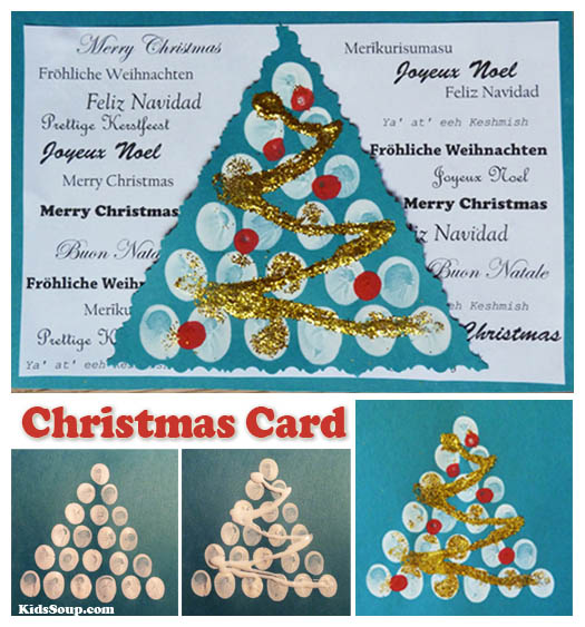 Fingerprint Christmas Card | KidsSoup