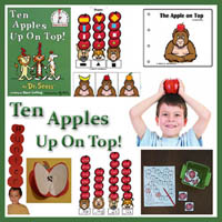 Ten Apples Up On Top activities and games for preschool and kindergarten