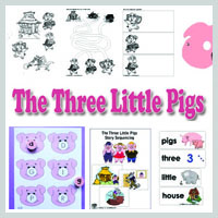 Preschool, Kindergarten, The Three Little Pigs Activities and Crafts