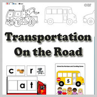 Preschool Kindergarten Cars and Buses Activities and Crafts