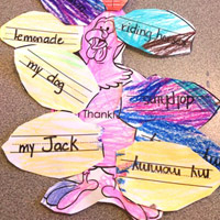 Preschool Kindergarten Turkey Feathers Writing