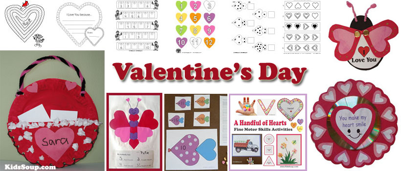 preschool and kindergarten Valentine's Day activities and crafts
