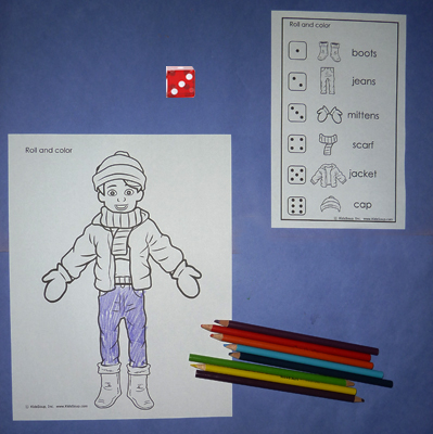 Winter clothes Game for preschool and kindergarten