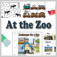Preschool, Kindergarten, Zoo Animals Activities and Crafts