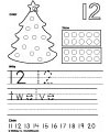 preschool and kindergarten Christmas numbers writing