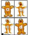 Gingerbread Man letters of the Alphabet printables and activity