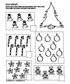 preschool and kindergarten Christmas Tree Counting Worksheet