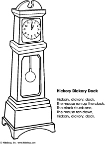 Hickory Dickory Dock Printable and Activity for Preschool