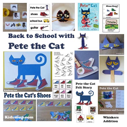 Back to school with Pete the Cat preschool activities and crafts