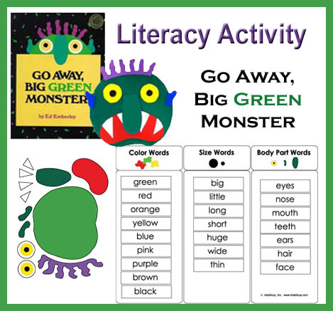 Go Away Big Green Monster Literacy Activity | KidsSoup