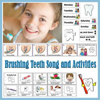 Preschool, Kindergarten Brush your Teeth Everyday Song and Printables