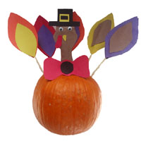 Pumpkin Turkey Thanksgiving Craft for kids