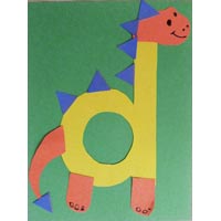 preschool and kindergarten dinosaur letter craft and activity
