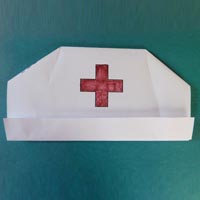 Nurse hat craft, rhyme, and activity for preschool and kindergarten