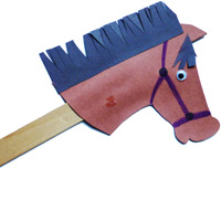 Stick horse craft for preschool and kindergarten
