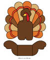 Thanksgiving kids table decoration craft pattern and printables
