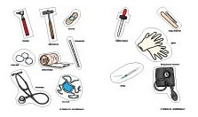 Doctor's tools printables, craft and activity for preschool