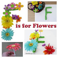 Preschool Kindergarten F is for Flower Activity