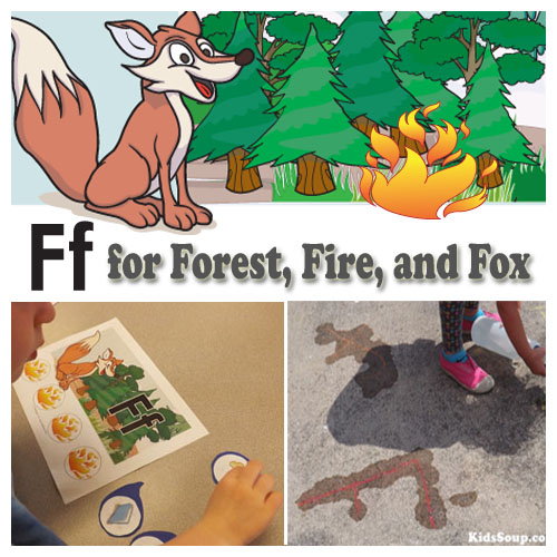 F for Forest, Fox, and Fires preschool activities and lessons