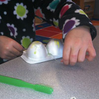 Preschool Cleaning Teeth Sensory Activity