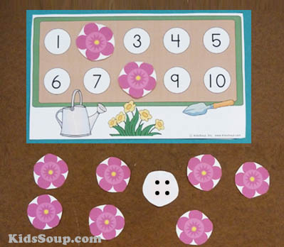 flower math number game